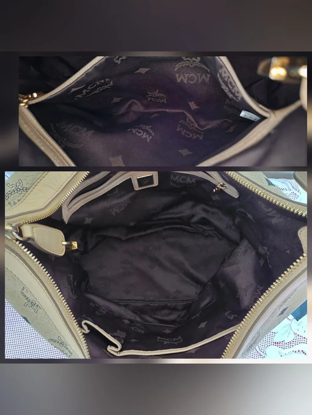 MCM Large Hobo Bag With Padlock And Keys And Authenticity Card